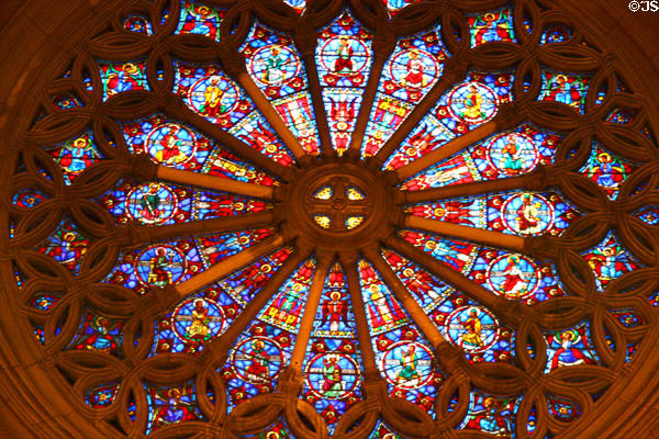 Rose window in St. Bartholomew's Church. New York, NY.