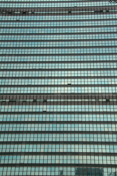 United Nations Secretariat Building window details. New York, NY.