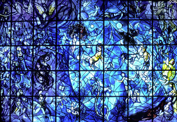 Marc Chagall stained glass Peace Window (1964) in United Nations. New York, NY.