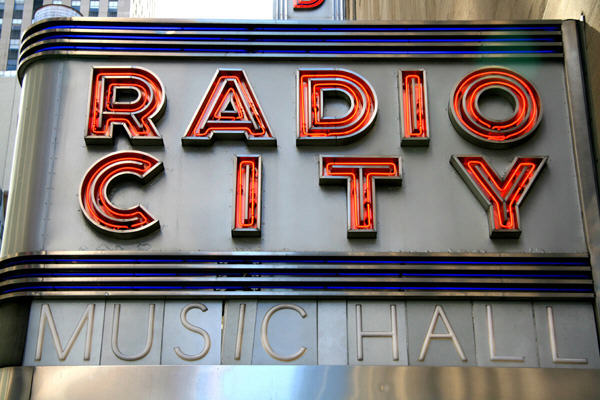 Radio City Music Hall Neon Sign. New York, NY.