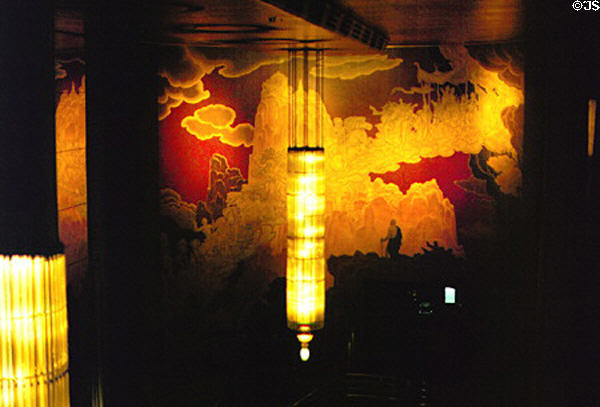 Lobby mural in Radio City Music Hall. New York, NY.