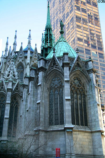 Rear of St. Patrick's Cathedral. New York, NY.