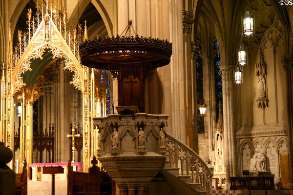 Pulpit of St. Patrick's Cathedral. New York, NY.