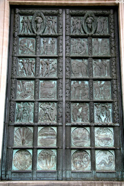 Bronze doors of St. John the Divine. New York, NY.