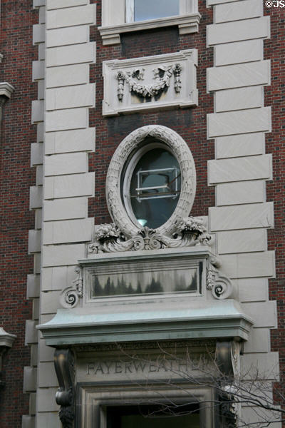 Fayerweather Hall detail at Columbia University. New York, NY.