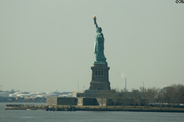 Statue of Liberty seen from Battery Park. New York, NY.