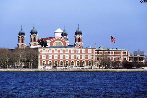 Ellis Island where 16 million immigrants landed in America. New York, NY.