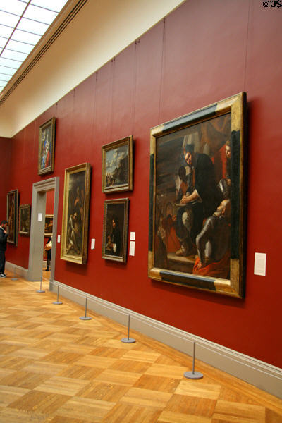 Gallery of old masters in Metropolitan Museum of Art. New York, NY.