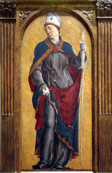 St Louis of Toulouse tempera painting (late 15thC) by Cosimo Tura at Metropolitan Museum of Art. New York, NY.