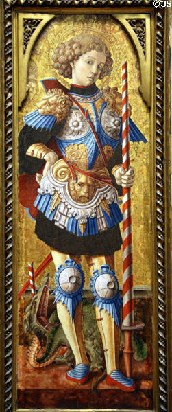 St George painting (1472) by Carlo Crivelli at Metropolitan Museum of Art. New York, NY.