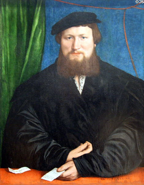 Portrait of Derek Berck painting (1530) by Hans Holbein the Younger at Metropolitan Museum of Art. New York, NY.