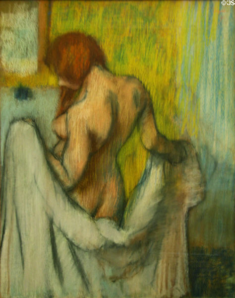 Woman with Towel painting (c1894 or 98) by Edgar Degas at Metropolitan Museum of Art. New York, NY.
