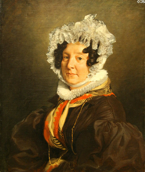 Mme. Henri François Riesener portrait (1835) by Eugène Delacroix at Metropolitan Museum of Art. New York, NY.