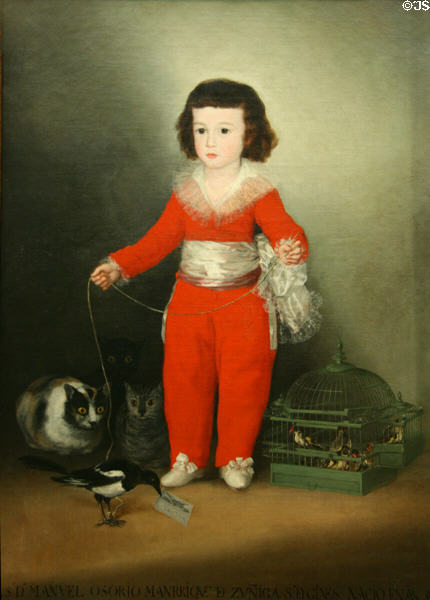 Don Manuel Osorio Manrique de Zuñiga portrait (c1792) by Francisco de Goya at Metropolitan Museum of Art. New York, NY.