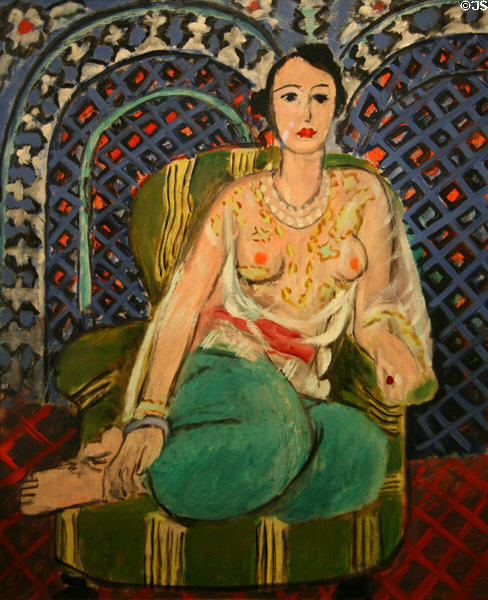 Seated Odalisque painting (1926) by Henri Matisse at Metropolitan Museum of Art. New York, NY.