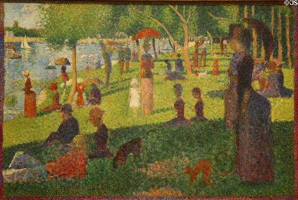 Study for Sunday on La Grande Jatte (1884) by Georges Seurat at Metropolitan Museum of Art. New York, NY.