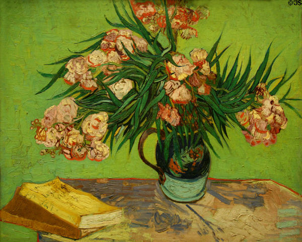 Oleanders (1888) by Vincent van Gogh at Metropolitan Museum of Art. New York, NY.