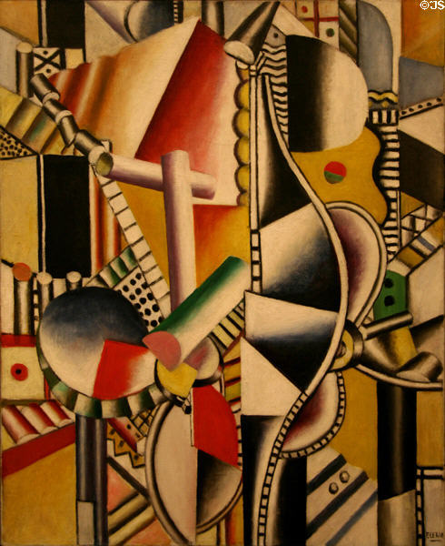 Propellers (1918) painting by Fernand Léger at MoMA. New York, NY.