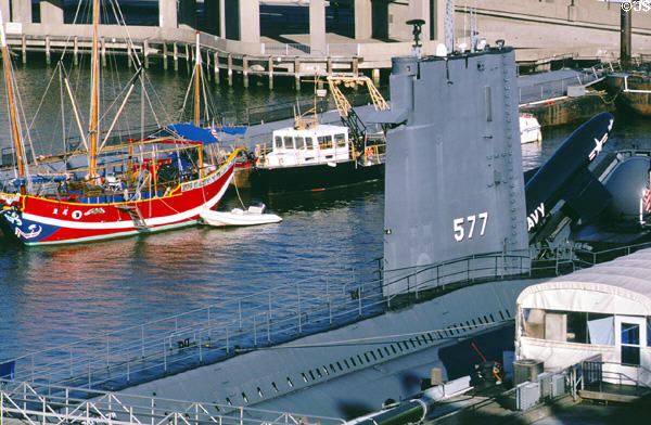 Guided missile diesel submarine Growler SSG 577 (1958-64). New York, NY.