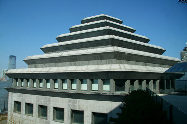 Pyramid atop Museum of Jewish Heritage - Living Memorial to the Holocaust. New York, NY.