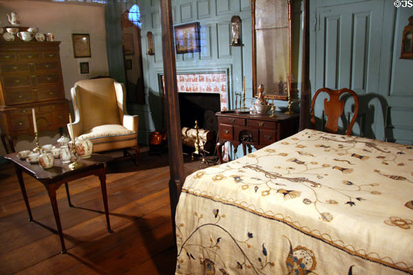 Benkard Memorial Bedroom with 18th C panelling & furnishings at Museum of the City of New York. New York, NY.