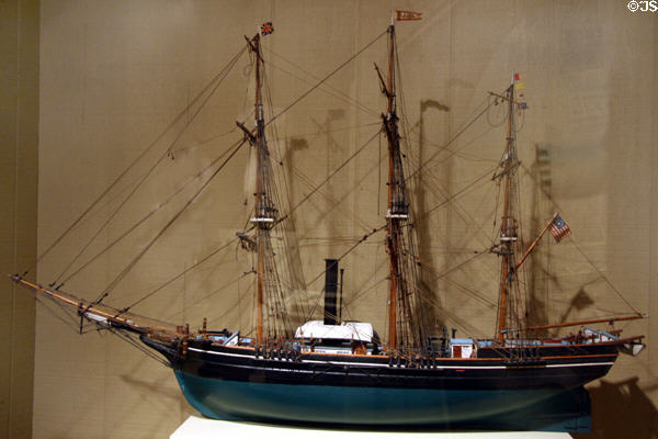 Model of Steamship City of Savannah, first steamship to cross the Atlantic (1819) was built in New York at Museum of the City of New York. New York, NY.