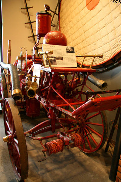 Horse-drawn kerosene-powered steam pumper (c1905) by Waterous Engine Works Co., St. Paul, MN at New York Fire Museum. New York, NY.