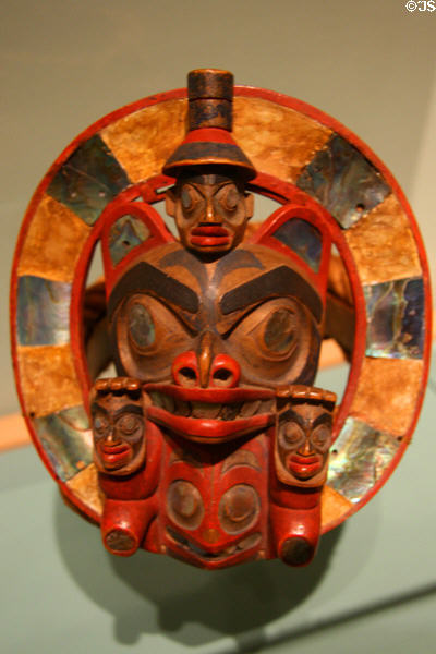 Heiltsuk frontlet with mask (c1880) at National Museum of American Indian. New York, NY.