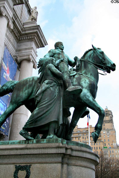 Theodore Roosevelt equestrian statue (1936) by James Earle Fraser at American Museum of Natural History. New York, NY.