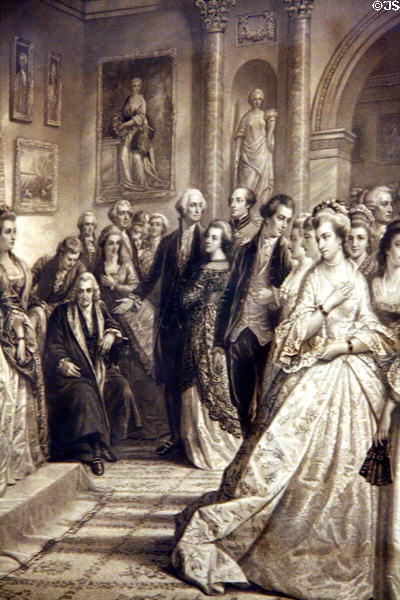 Print of George Washington's inaugural ball at Theodore Roosevelt Birthplace. New York, NY.