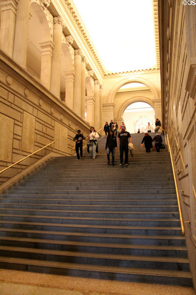 Neoclassical staircase at Metropolitan Museum of Art. New York, NY.