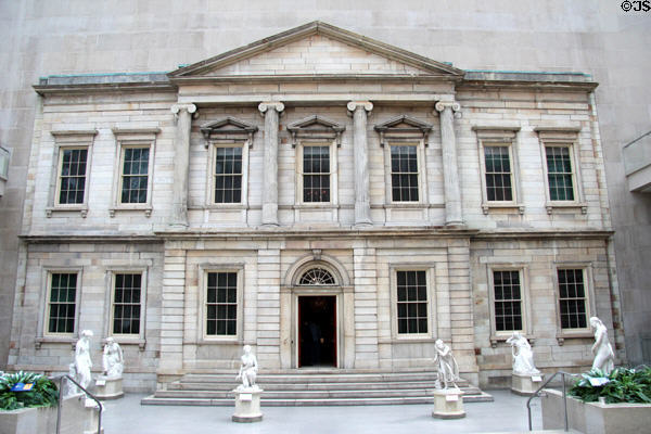 Greek revival facade of Branch Bank of the United States (1822, demolished 1915) by Martin E. Thompson at Metropolitan Museum of Art. New York, NY.