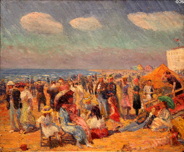 Crowd at Seashore painting (c1910) by William Glackens at Metropolitan Museum of Art. New York, NY.