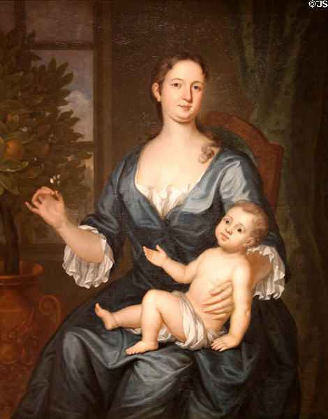 Mrs. Francis Brinley son Francis portrait (1729) by John Smibert at Metropolitan Museum of Art. New York, NY.