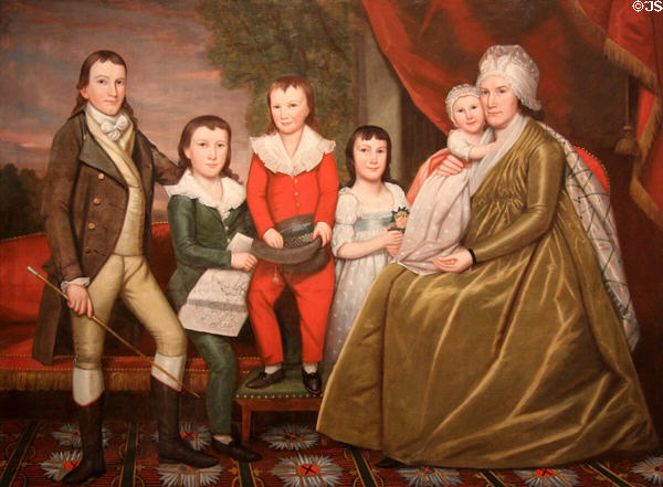 Mrs. Noah Smith & her Children portrait (1798) by Ralph Earl at Metropolitan Museum of Art. New York, NY.