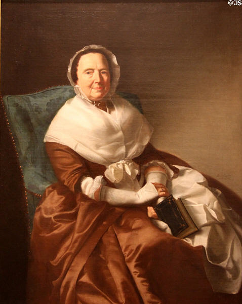 Mrs. Sylvanus Bourne portrait (1766) by John Singleton Copley at Metropolitan Museum of Art. New York, NY.
