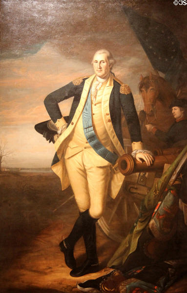 George Washington portrait (c1779-81) by Charles Willson Peale at Metropolitan Museum of Art. New York, NY.