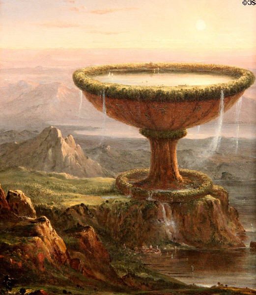 Titan's Goblet painting (1833) by Thomas Cole at Metropolitan Museum of Art. New York, NY.