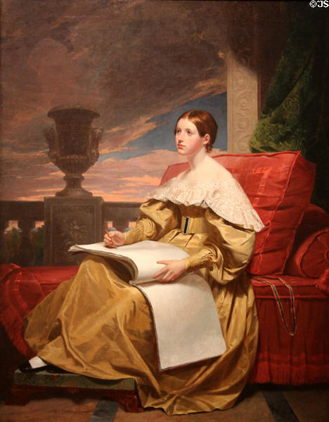 Susan Walker Morse (The Muse) painting by Samuel F.B. Morse at Metropolitan Museum of Art. New York, NY.