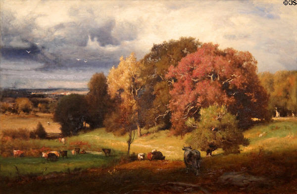 Autumn Oaks painting (c1878) by George Inness at Metropolitan Museum of Art. New York, NY.