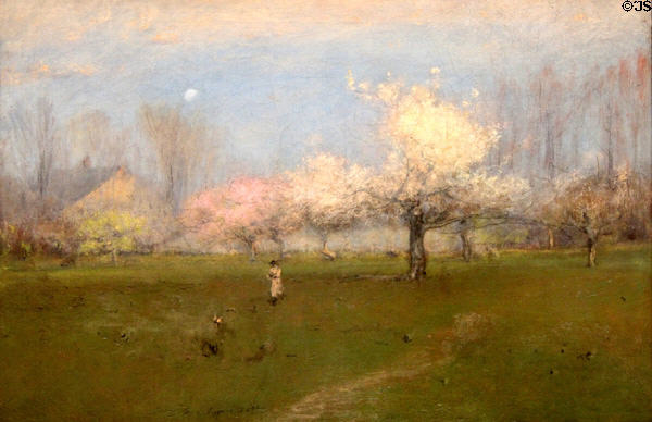 Spring Blossoms, Montclair, NJ painting (c1891) by George Inness at Metropolitan Museum of Art. New York, NY.