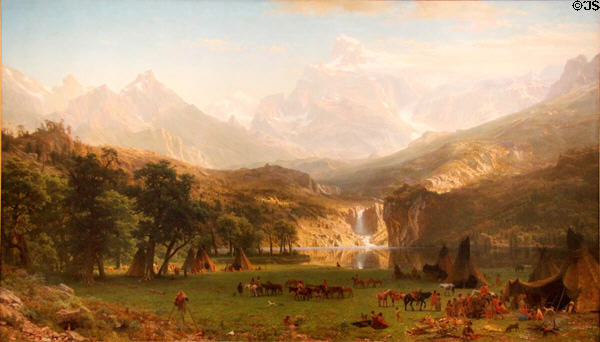 Rocky Mountains Lander's Peak painting (1863) by Albert Bierstadt at Metropolitan Museum of Art. New York, NY.