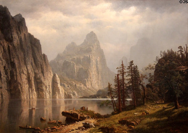 Merced River, Yosemite Valley painting (1866) by Albert Bierstadt at Metropolitan Museum of Art. New York, NY.