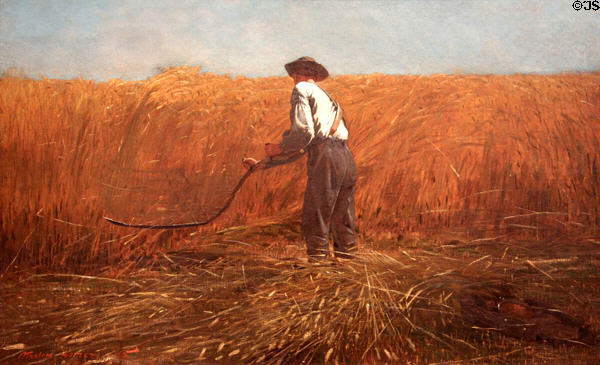 Veteran in a New Field painting (1865) by Winslow Homer at Metropolitan Museum of Art. New York, NY.