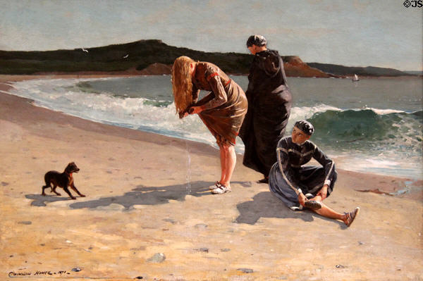 Eagle Head, Manchester, MA (High Tide) painting (1870) by Winslow Homer at Metropolitan Museum of Art. New York, NY.