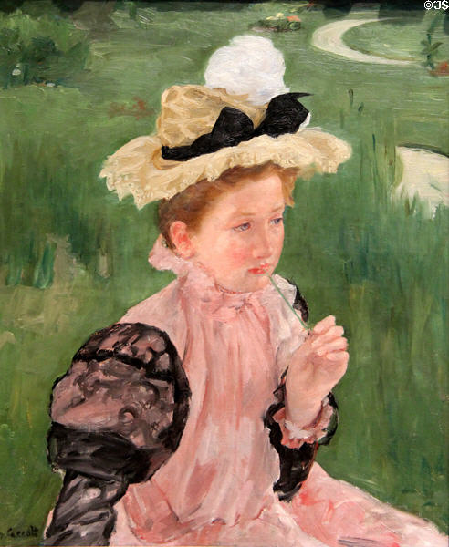Portrait of Young Girl (1899) by Mary Cassatt at Metropolitan Museum of Art. New York, NY.