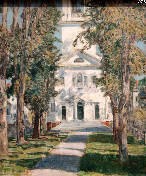 Church of Gloucester painting (1918) by Childe Hassam at Metropolitan Museum of Art. New York, NY.