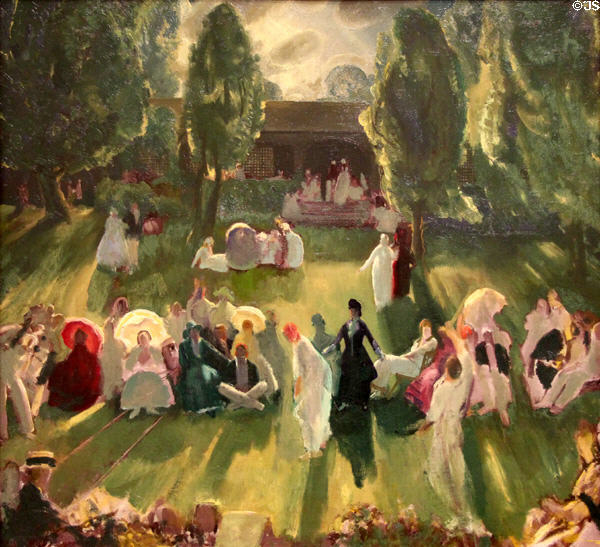 Tennis at Newport painting (1919) by George Bellows at Metropolitan Museum of Art. New York, NY.