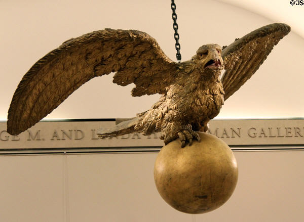 Carved wood eagle (1809-11) by William Rush at Metropolitan Museum of Art. New York, NY.