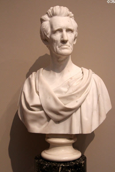 Andrew Jackson marble bust (c1834) by Hiram Powers at Metropolitan Museum of Art. New York, NY.